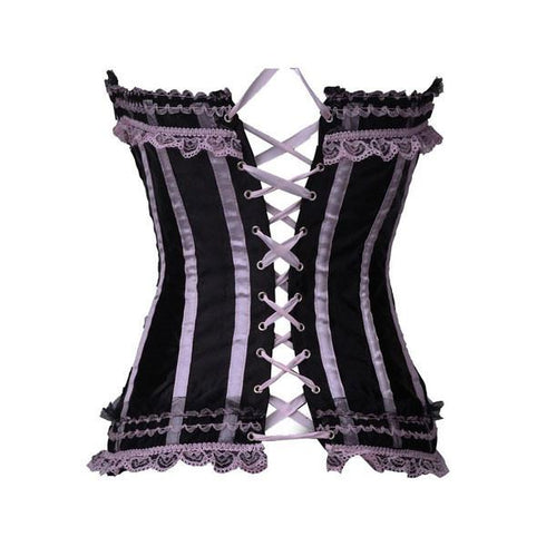 Classic Fashion Trim Pattern Bow Lace Overbust Corset
