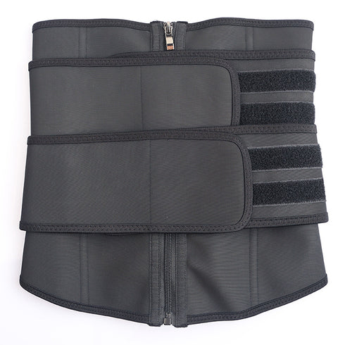 Double Belt 100% Latex Waist Trainer Zipper Closure