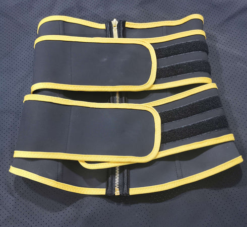 Double Belt 100% Latex Waist Trainer Zipper Closure