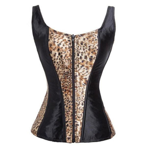 Fashion Women Waist Cincher Overbust Brocade Vest Corset