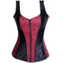 Fashion Women Waist Cincher Overbust Brocade Vest Corset