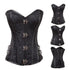 Gothic Strapless Steampunk Steel Boned Brocade Overbust Corset