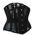 Double Steel Boned Breathable 26 Waist Training Mesh Underbust Black Corset