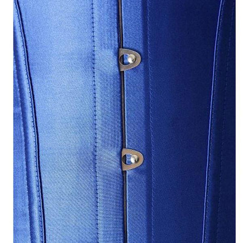 Ladies Classic Burlesque Satin Hourglass Strapless Overbust Corset