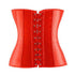 Ladies Classic Burlesque Satin Hourglass Strapless Overbust Corset