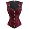 Women Double Buckle Straps Steampunk Corset