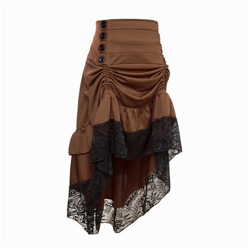Classical Steampunk Gothic Lace Skirt For Corset