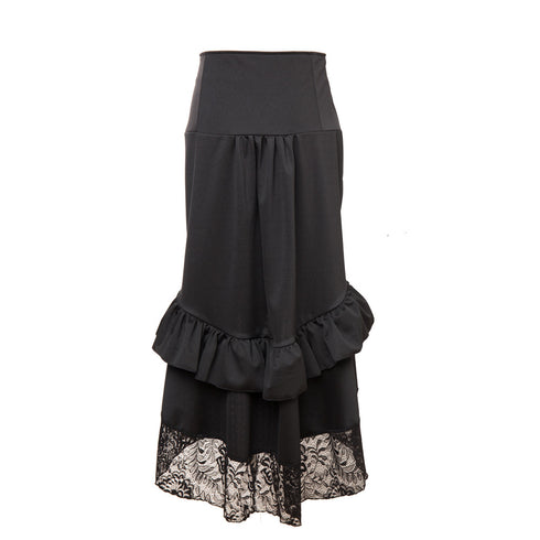 Classical Steampunk Gothic Lace Skirt For Corset