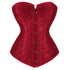 Renaissance Floral Jacquard Weave Satin Sweetheart Overbust Corset