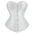 Renaissance Floral Jacquard Weave Satin Sweetheart Overbust Corset