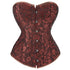 Renaissance Floral Jacquard Weave Satin Sweetheart Overbust Corset