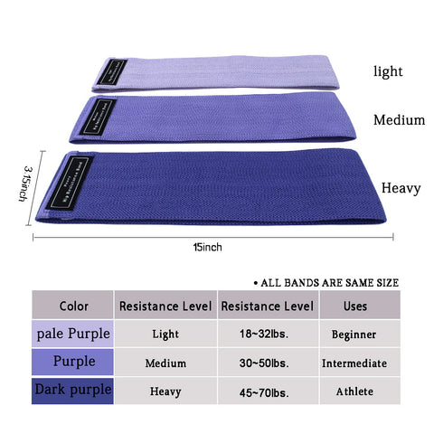 Resistance Bands for Legs Non-Slip Bands 3 Levels Glute Bands