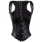 Sexy Leather Steel Boned Cupless Waist Cincher Corset