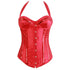Sexy Sequin Stripes Underwire Cups Overbust Corset