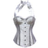 Sexy Sequin Stripes Underwire Cups Overbust Corset