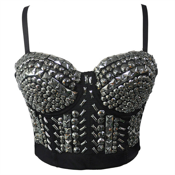 Steampunk Rivet Dance B Cup Bustier Bra