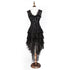 Steampunk Black Straps Victorian Overbust Corset Dress Costume