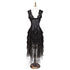 Steampunk Black Straps Victorian Overbust Corset Dress Costume