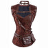 Steampunk Brocade Jacket Corset With Belt Pockets