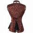 Steampunk Brocade Jacket Corset With Belt Pockets