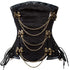 Steampunk Chain Lace Embroidered Waist Cincher Underbust Corset
