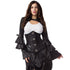 Steampunk Gothic Victorian Underbust Clasp Buckles Brocade Corset