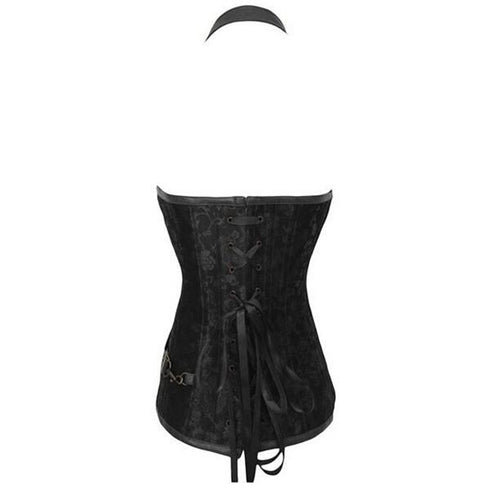Victorian Zipper Belt Chain Leather Steampunk Corsets Vest