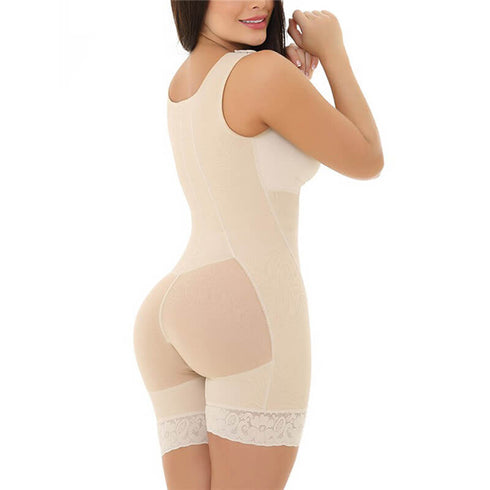 Women Waist Tummy Control Shapewear Zipper Bodysuit