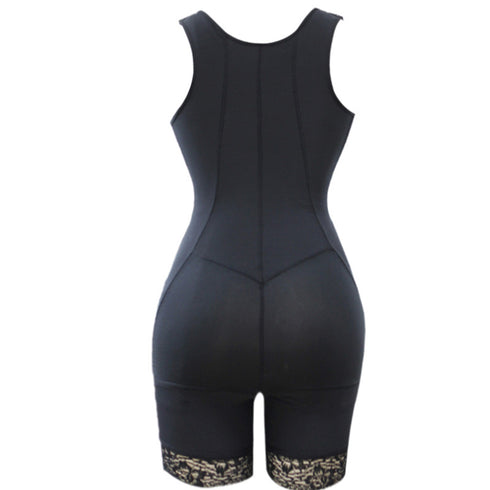 Women Waist Tummy Control Shapewear Zipper Bodysuit
