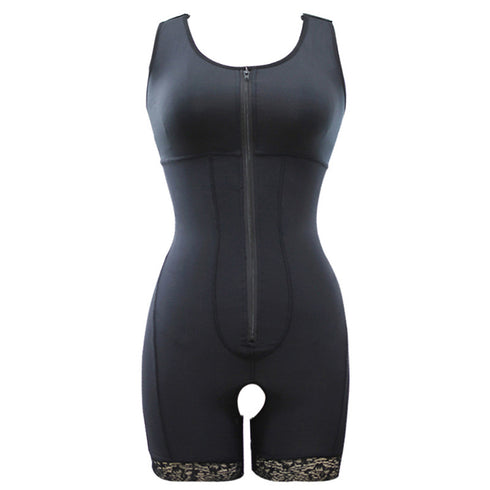 Women Waist Tummy Control Shapewear Zipper Bodysuit