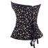 Waist Cincher Skull Pattern Overbust Sweetheart Black Corset
