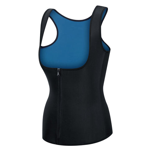 Women Sauna Sweat Waist Trainer Vest with Zipper