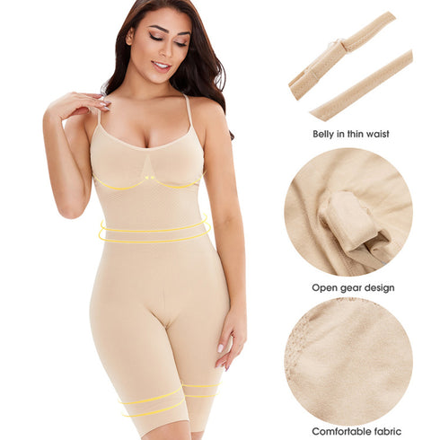 Women Tummy Control Shapewear Zipper Fajas Bodysuit