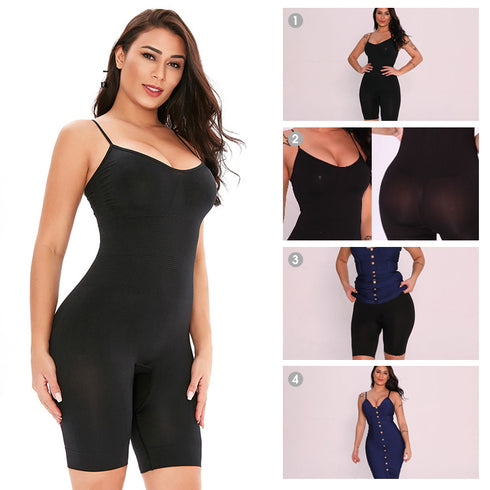 Women Tummy Control Shapewear Zipper Fajas Bodysuit