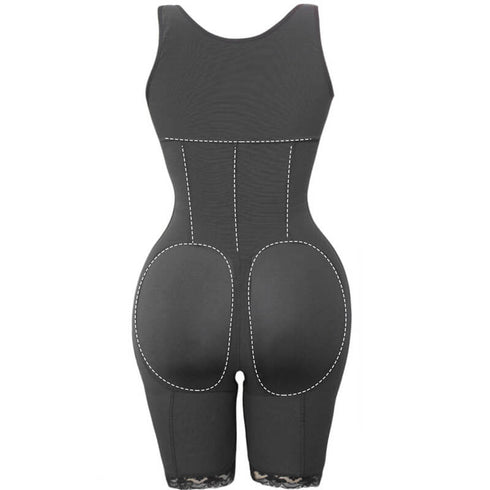 Women Waist Bodysuit Slim Full Body Zipper Shapewear