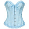 Women's Beautiful Floral Lace Up Boned Overbust Corset Bustier Lingerie Bodyshaper Top