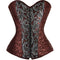 Women's Fashion Brocade Steampunk Front Zip Up Corset