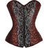 Women's Fashion Brocade Steampunk Front Zip Up Corset
