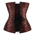 Women's Fashion Brocade Steampunk Front Zip Up Corset