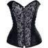 Women's Fashion Brocade Steampunk Front Zip Up Corset