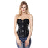 Victorian Steampunk Lace Up Brocade Corset with Chains