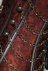 Victorian Steampunk Lace Up Brocade Corset with Chains