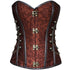 Victorian Steampunk Lace Up Brocade Corset with Chains
