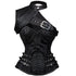 Steampunk Halter Buckles One-shoulder Ruffle Overbust Corset