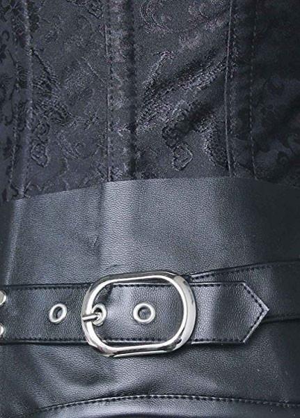 Steampunk Gothic Victorian Underbust Clasp Buckles Brocade Corset