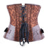 Steampunk Gothic Victorian Underbust Clasp Buckles Brocade Corset