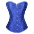 Renaissance Floral Jacquard Weave Satin Sweetheart Overbust Corset
