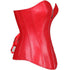 Zipper Front Faux Leather Overbust Corset Bustier Tops