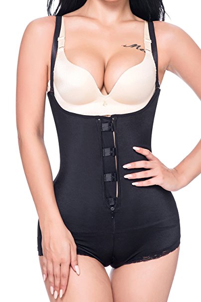 Slimming Braless Body Shaper Zipper Closure