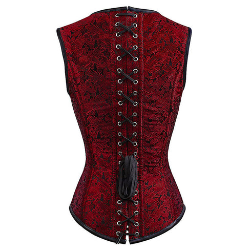 Women Double Buckle Straps Steampunk Corset